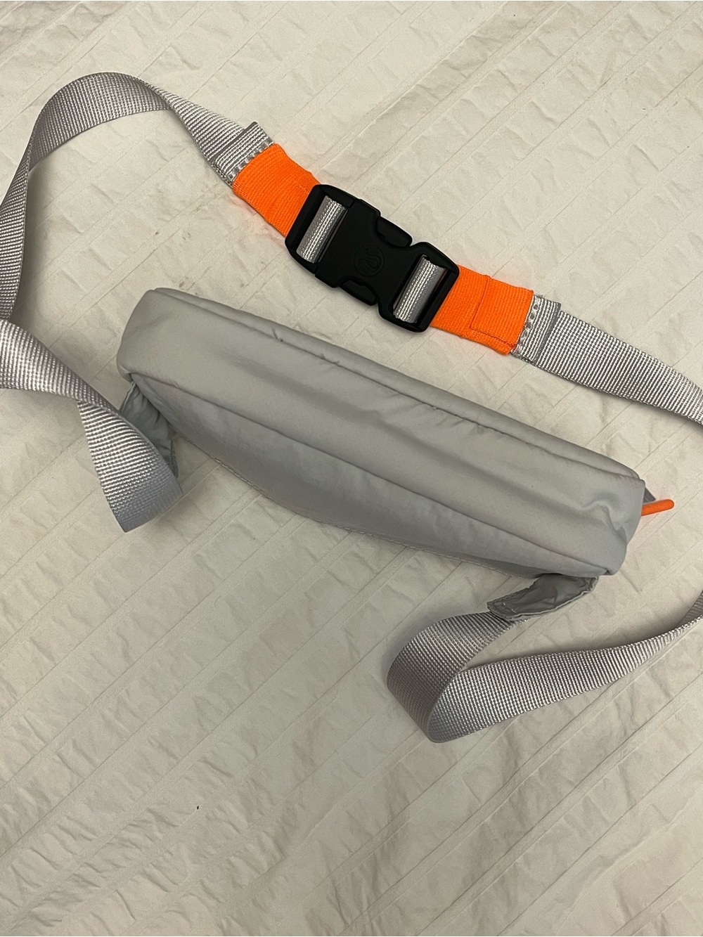 Lululemon Light Gray Crossbody Bag with Orange Accent and Blue Purple Accent - Picture 7 of 9
